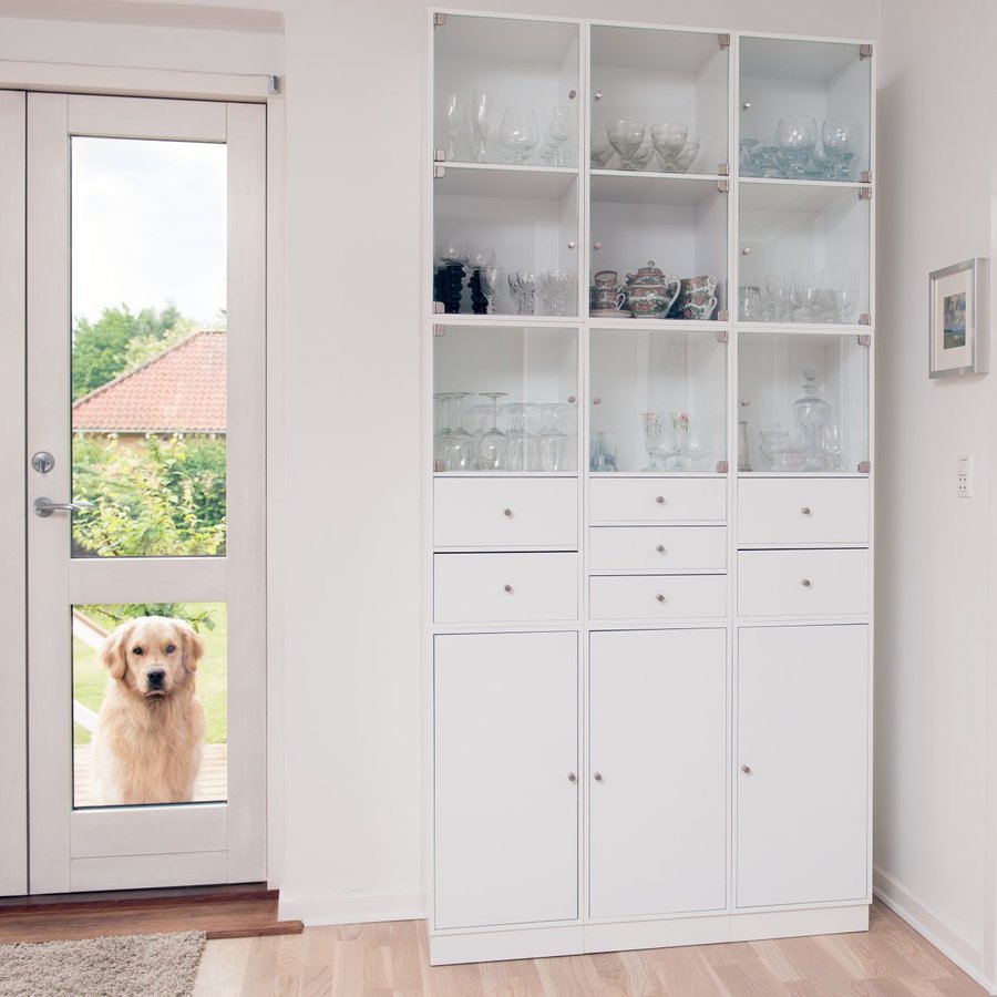 Family home before transition showing conventional cleaning products under sink